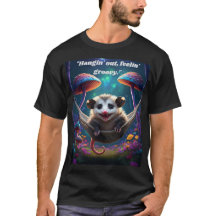 Custom Whimsical Opossum Psychedelic Hippie