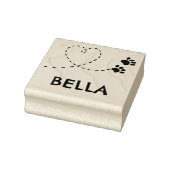 Custom Whimsical Paw Print Name Stamp Gummistempel (Stempel)