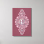Custom Whimsical Snowman Ornamental Mandala Wall Leinwanddruck (Vorderseite)