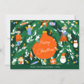 Custom Whimsical Weihnachtsnachtsnährungsmittel fe Feiertagskarte (Vorderseite)