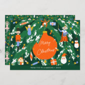 Custom Whimsical Weihnachtsnachtsnährungsmittel fe Feiertagskarte (Vorne/Hinten)