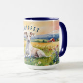 Custom Whippet Sunrise Tasse, Sip in Elegance Tasse (VorderseiteRechts)