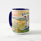Custom Whippet Sunrise Tasse, Sip in Elegance Tasse (Vorderseite Links)