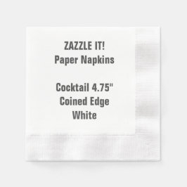 Custom WHIRLL Cocktail Papier Napkin Blank Serviette