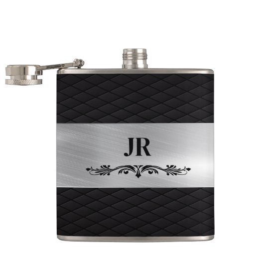 Custom Whiskey and Bourbon Vinyl Wrapped Flask Flachmann (Geöffnet)