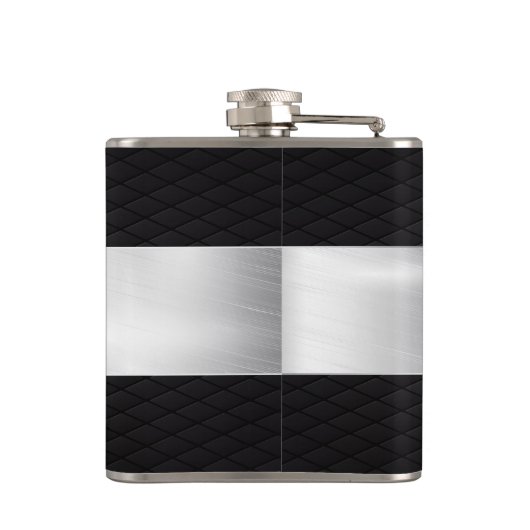 Custom Whiskey and Bourbon Vinyl Wrapped Flask Flachmann (Rückseite)