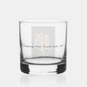 "Custom Whiskey Glass - Tiger Head & Motivierend" Whiskyglas (Rückseite)