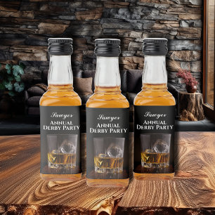Custom Whiskey Rocks Glas Derby Mini Alkoholflaschenetikett