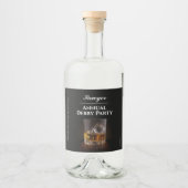 Custom Whiskey Rocks Glass Derby Alkoholflaschenetikett (Vorderseite)