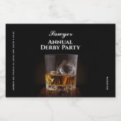 Custom Whiskey Rocks Glass Derby Mini Alkoholflaschenetikett (Einzelnes Label)