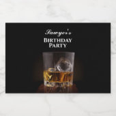 Custom Whiskey Rocks Glass Mini Alkoholflaschenetikett (Einzelnes Label)