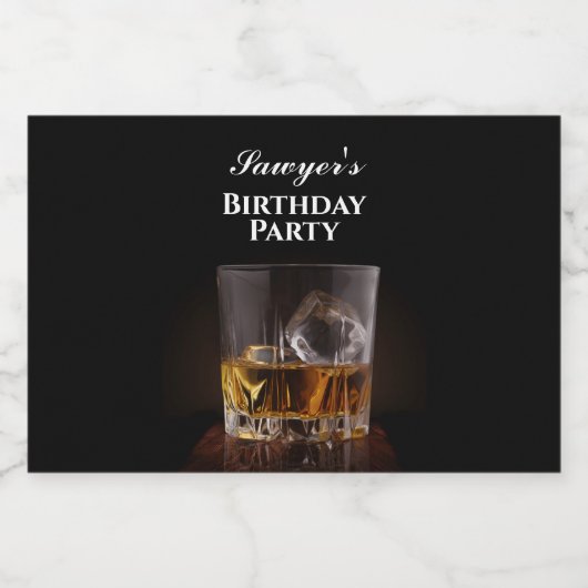 Custom Whiskey Rocks Glass Mini Alkoholflaschenetikett (Einzelnes Label)