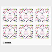 Custom White ・ Berry reserviert DIY Canning Quadratischer Aufkleber (Blatt)