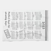 Custom White Black Motivierend 2023 Calendar Geschirrtuch (Horizontal)
