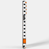 Custom White Black Orange Polka Dot Design Case-Mate iPhone Hülle (Rückseite / Rechts)