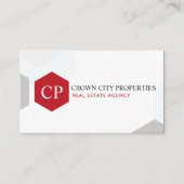 Custom White Black Red Real Anwesen Agent Visitenkarte (Vorderseite)