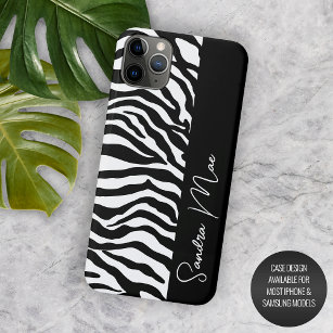 Custom White Black Zebra Streifen Print Art Muster Case-Mate iPhone Hülle