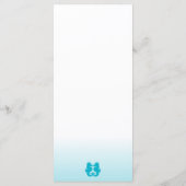Custom White Blue Seepferd Wedelmenu Cards Menükarte (Rückseite)