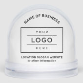 Custom White Business Name and Logo Schneekugeln (Vorderseite)