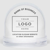 Custom White Business Name and Logo Schneekugeln (Rückseite)