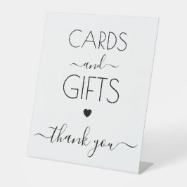 Custom White Calligraphy Cards & Gifts Sockelschild