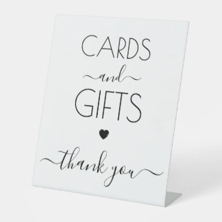Custom White Calligraphy Cards & Gifts Sockelschild