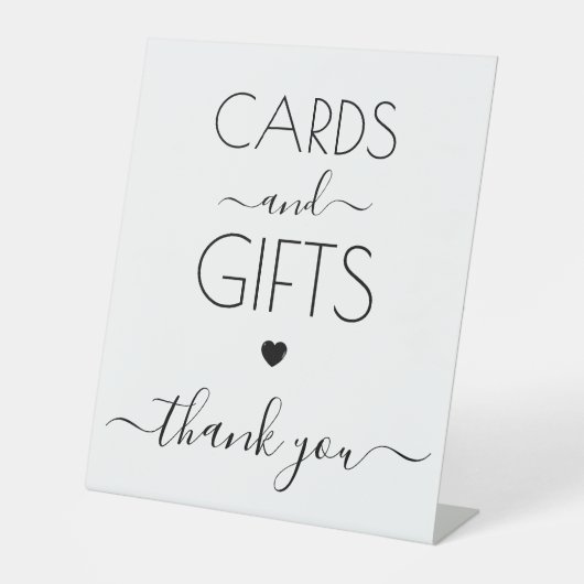 Custom White Calligraphy Cards & Gifts Sockelschild (Vorderseite)