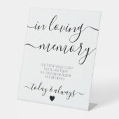 Custom White Calligraphy Memorial Sockelschild (Vorderseite)