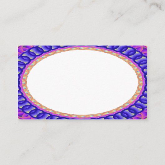 Custom White Center B4 Business Cards Visitenkarte (Rückseite)