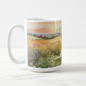 Custom White Chihuahua Sunrise, Miniature Liebe Kaffeetasse (Links)