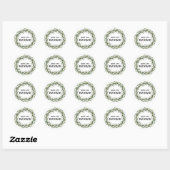 Custom White Christmas Wreath Sticker Tags (Blatt)