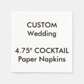 Custom White COCKTAIL Einwegpapier Napkins Serviette (Vorderseite)