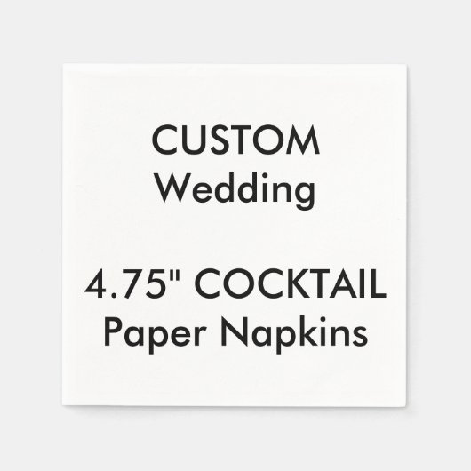 Custom White COCKTAIL Einwegpapier Napkins Serviette (Vorderseite)
