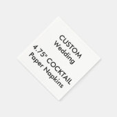 Custom White COCKTAIL Einwegpapier Napkins Serviette (Ecke)
