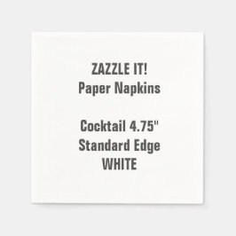 Custom WHITE Cocktail Papier Napkins Leere Serviette