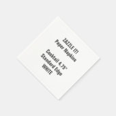 Custom WHITE Cocktail Papier Napkins Leere Serviette (Ecke)