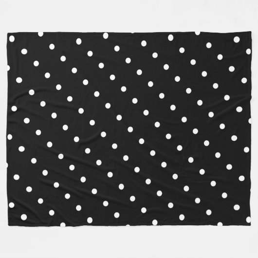 Custom White Dot Fleece Blanket (Vorderseite (Horizontal))