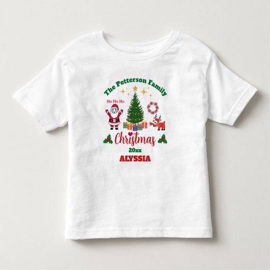 Custom White Family Weihnachten Weihnachtsmann Cla Kleinkind T-shirt (Vorderseite)