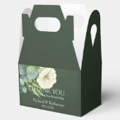 Custom White Floral und Emerald Green Vielen Dank Geschenkschachtel (Geöffnet)