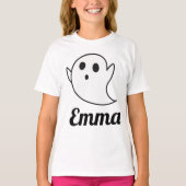 Custom White Ghost Halloween T-Shirt for Toddlers (Vorderseite)