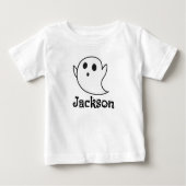 Custom White Ghost Halloween T-Shirt for Toddlers  (Vorderseite)