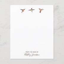 Custom White Hummingbird Stationspapier