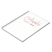 Custom White | Imitats Rose Gold Foil Hinweise und Notizblock (Linke Seite)