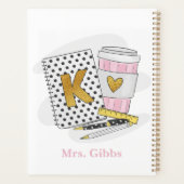 Custom White Kindergarten Teacher School Kaffee Planer (Rückseite)