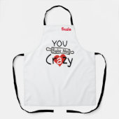 Custom White Köche Baker Name Funny Personalisiert Schürze (Vorderseite)