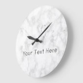 Custom White marble Acrylic Clock Große Wanduhr (Winkel)