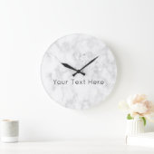 Custom White marble Acrylic Clock Große Wanduhr (Zuhause)