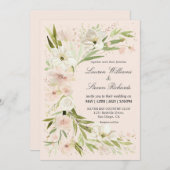 Custom White Pastel Pink Whimsical Romantic Corner Einladung (Vorne/Hinten)