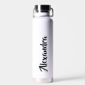 Custom White Personalisiert White Stainless Steak Trinkflasche (Rückseite)