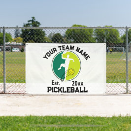 Custom White Pickleball Club Team Player Pickler Banner